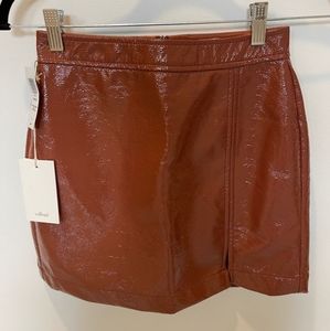Wilfred BNWT Tempest Faux Leather Mini Skirt